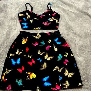 SHEIN two piece butterfly set